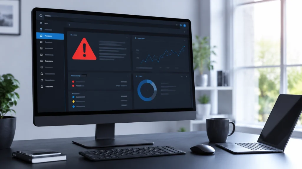 Administrační rozhraní WordPress s upozorněním na chybu
